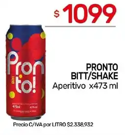 Nini Mayorista Pronto bitt/shake aperitivo oferta