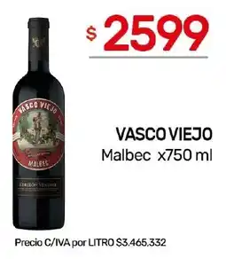 Nini Mayorista Vasco viejo malbec oferta