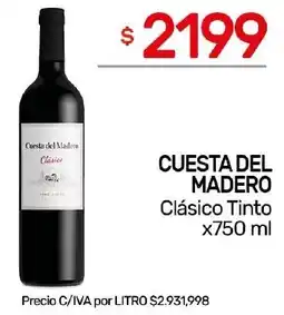 Nini Mayorista Cuesta del madero clásico tinto oferta