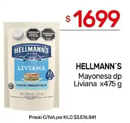 Nini Mayorista Hellmann's mayonesa dp liviana oferta
