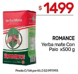 Nini Mayorista Romance yerba mate con palo oferta