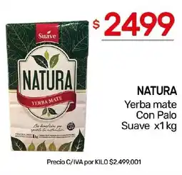Natura yerba mate con palo suave