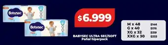 Supermayorista Vital Babysec ultra sec/soft pañal hiperpack oferta