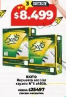 Supermayorista Vital Exito repuesto escolar rayado n*3 oferta