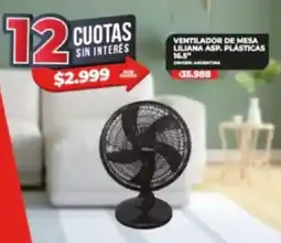 Supermayorista Vital Ventilador de mesa liliana asp. plásticas 16.5" oferta