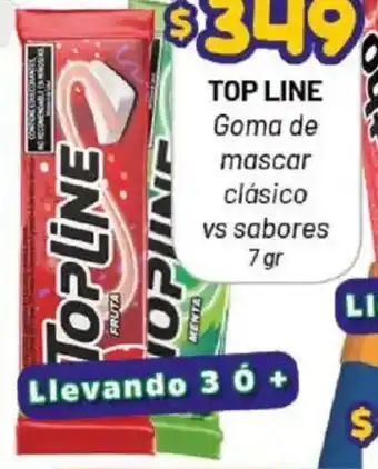 Almacor Top line goma de mascar clásico vs sabores oferta