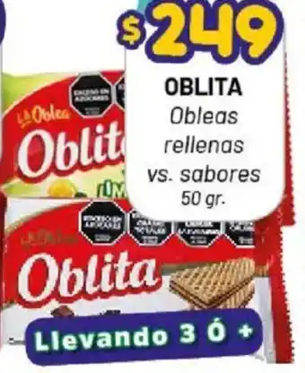 Almacor Oblita obleas rellenas vs. sabores oferta