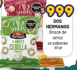 Almacor Dos hermanos snack de arroz vs sabores oferta