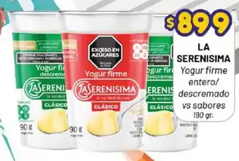 Almacor La serenisima yogur firme entero/descremado vs sabores oferta