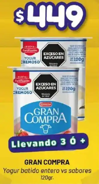 Almacor Gran compra yogur batido entero vs sabores oferta