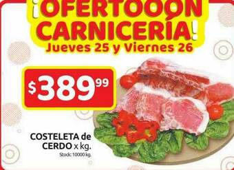 Cordiez Costeleta De Cerdo oferta