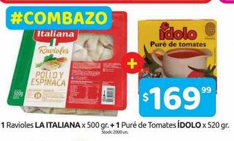 Cordiez 1 Ravioles La Italiana X 500 Gr. +1 Puré De Tomates ídolo oferta