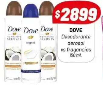 Almacor Dove desodorante aerosol vs fragancias oferta