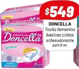 Almacor Doncella toalla femenina básicas c/alas s/desodorante oferta