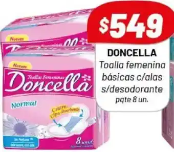 Almacor Doncella toalla femenina básicas c/alas s/desodorante oferta