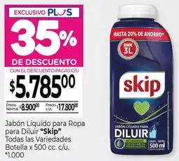 La Anonima Skip jabón líquido para ropa para diluir oferta