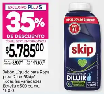 La Anonima Skip jabón líquido para ropa para diluir oferta