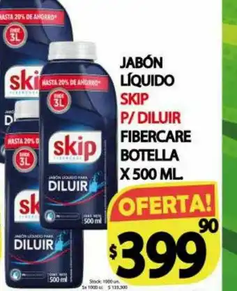 Supermercados Caracol Jabón Liquido Skip P Diluir Fibercare oferta
