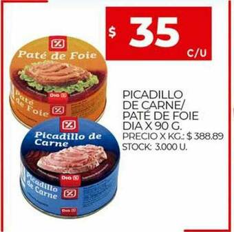 Supermercados DIA Picadillo De Carne Paté De Foie Dia oferta