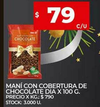 Supermercados DIA Maní Con Cobertura De Chocolate Dia oferta