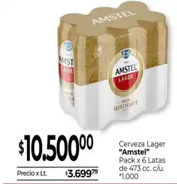 La Anonima Amstel Cerveza Lager oferta