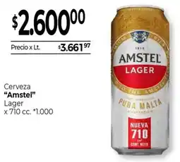 La Anonima Amstel cerveza lager oferta