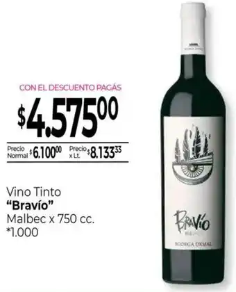 La Anonima Bravío vino tinto malbec oferta