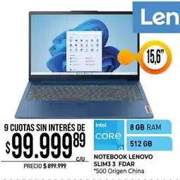 La Anonima Lenovo notebook slim33 fdar oferta