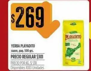 Supermercados Vea Yerba Playadito oferta