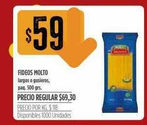 Supermercados Vea Fideos Molto oferta