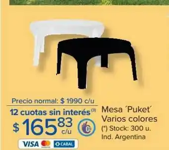 Carrefour Mesa 'puket' oferta