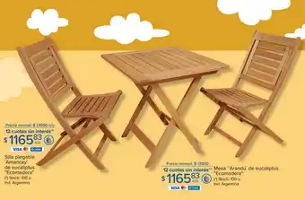 Carrefour Silla Plegable 'amancay' De Eucaliptus oferta