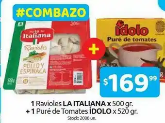 Cordiez 1 Ravioles La Italiana X 500 Gr + 1 Puré De Tomates ídolo oferta