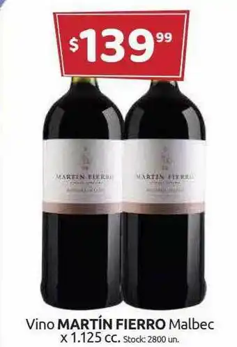 Cordiez Vino Martín Fierroi Malbec oferta