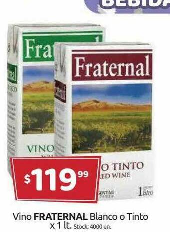 Cordiez Vino Fraternal Blanco O Tinto oferta