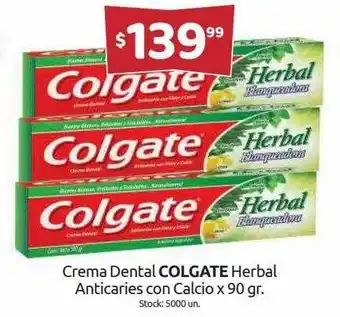 Cordiez Crema Dental Colgate Herbal Anticaries Con Calcio oferta