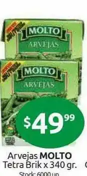 Cordiez Arvejas Molto Tetra Brik oferta