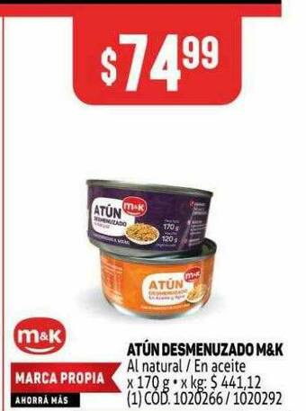Makro Atún Desmenuzado M&k oferta