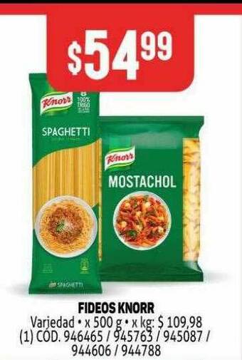 Makro Fideos Knorr oferta