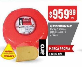 Makro Queso Pategrás Aro oferta