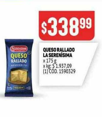 Makro Queso Rallado La Serenísima oferta