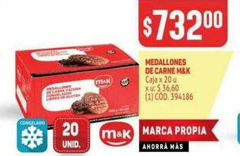 Makro Medallones De Carne M&k oferta