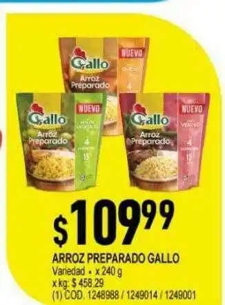 Makro Arroz Preparado Gallo oferta