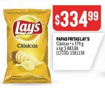 Makro Papas Fritas Lay's oferta