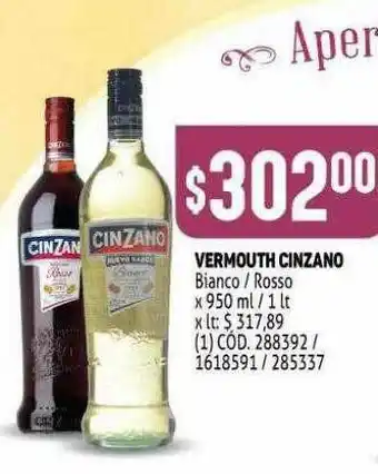 Makro Vermouth Cinzano Bianco Rosso oferta
