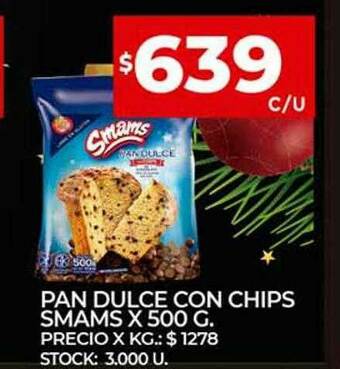 Supermercados DIA Pan Dulce Con Chips Smams oferta