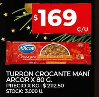 Supermercados DIA Turron Crocante Maní Arcor oferta