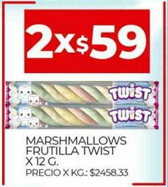 Supermercados DIA Marshmallows Frutilla Twist oferta