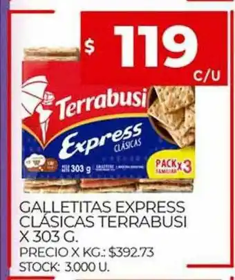 Supermercados DIA Galletitas Express Clásicas Terrabusi oferta