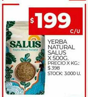 Supermercados DIA Yerba Natural Salus oferta